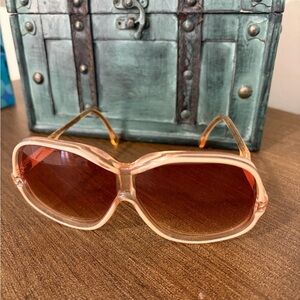 Givenchy Translucent Pink Oversized Sunglasses with Brown Gradient Lenses